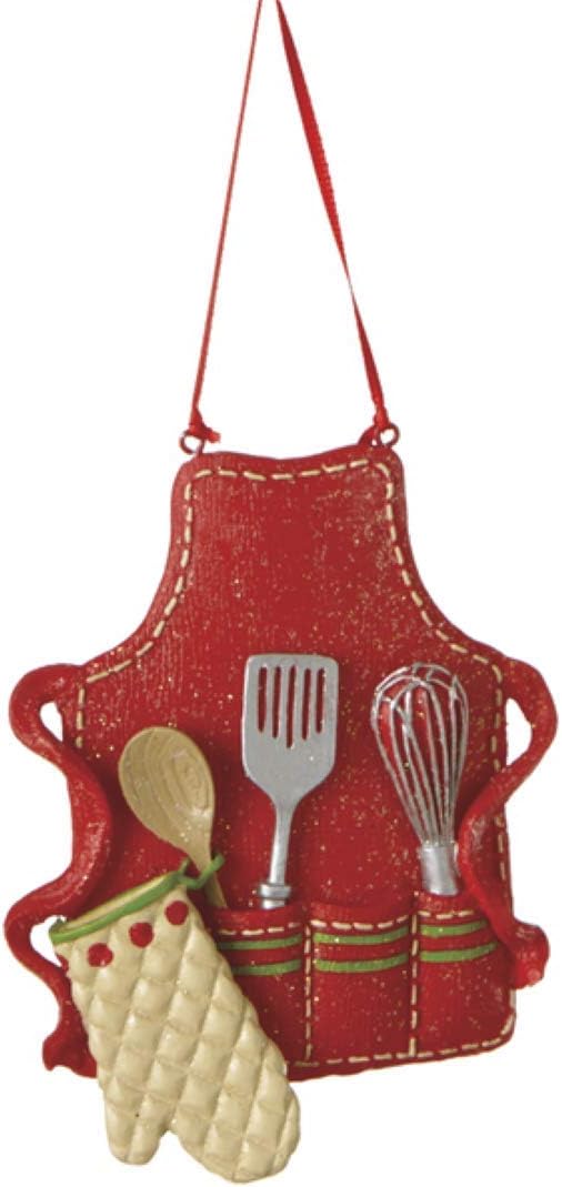 Cute Christmas Holiday Pastry Chef Baker's Apron Ornament
