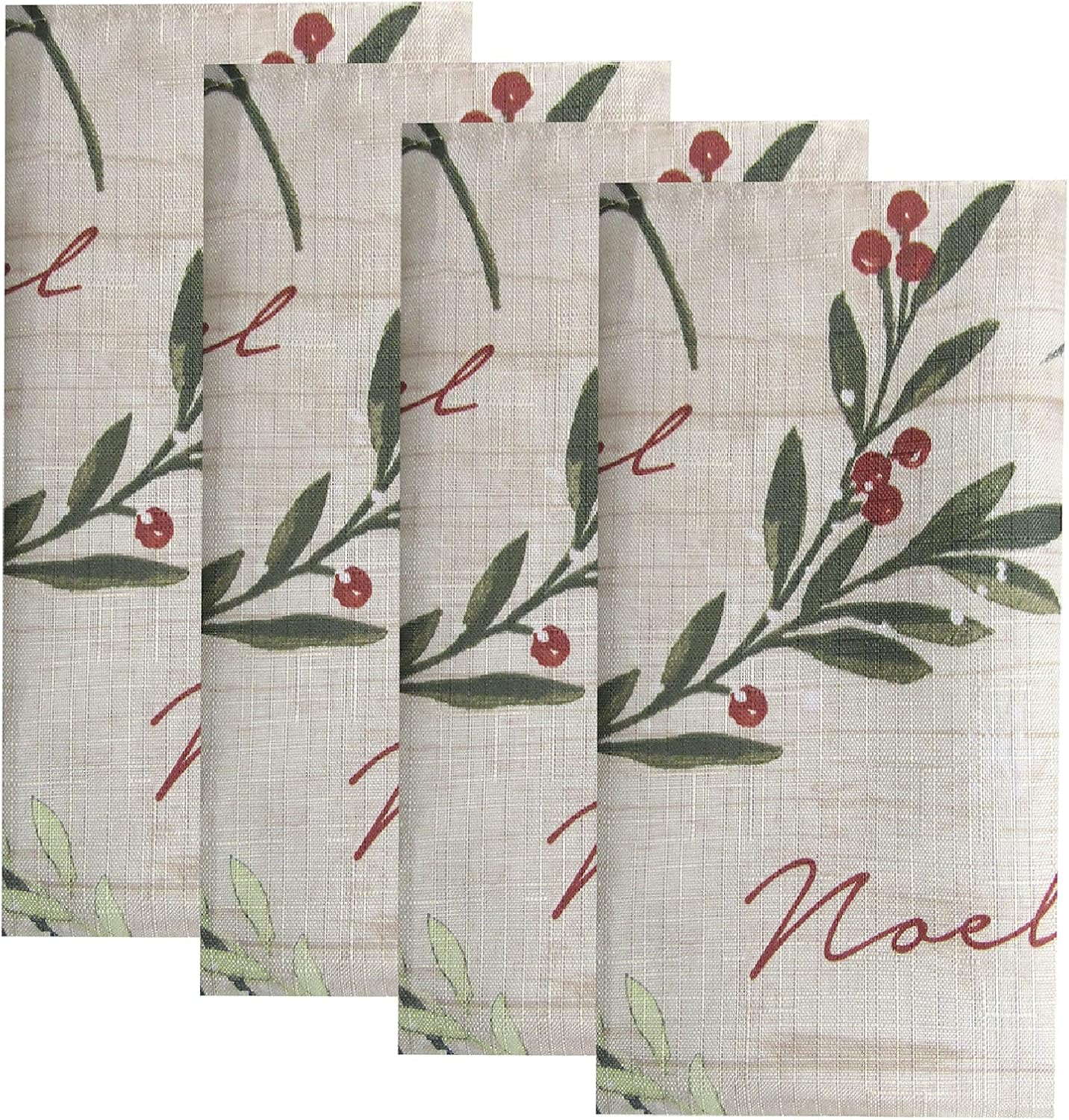 Holiday Tree Trimmings Napkins, Set of 4, 17" x 17"