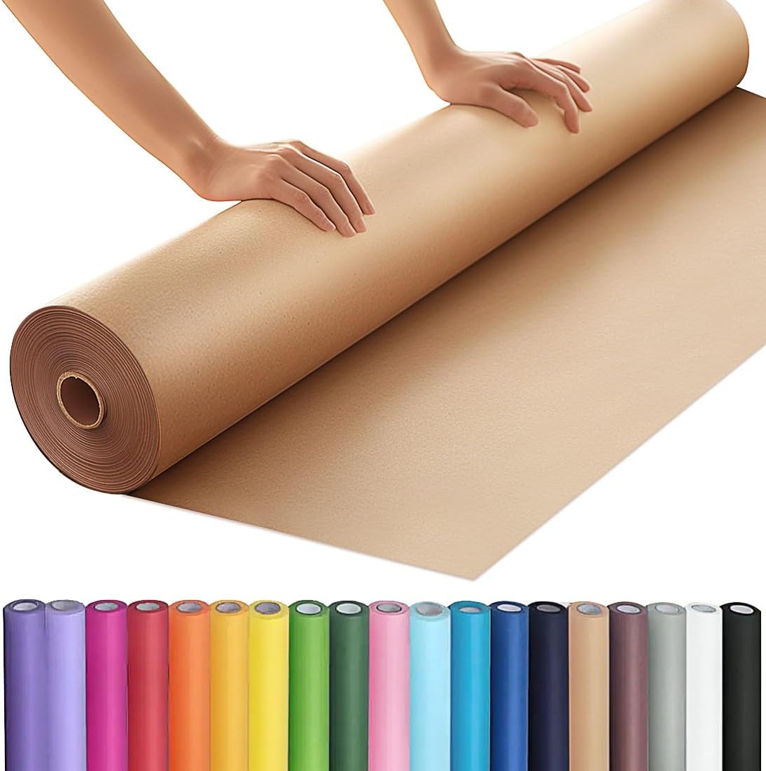 36" x 200' Brown Kraft Paper Roll for Crafting & Gift Wrapping