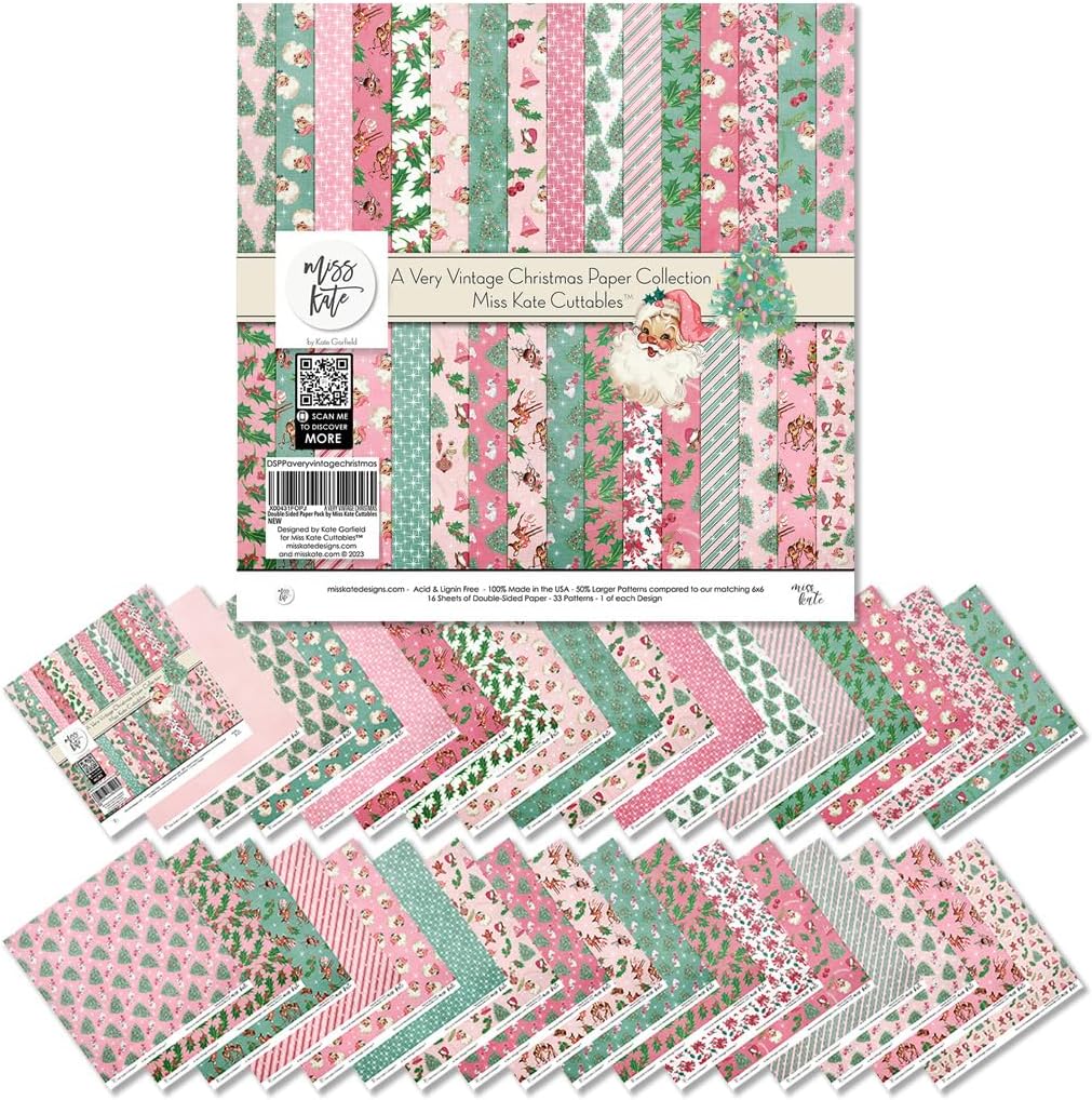 Pattern Paper Pack — A Very Vintage Christmas, 16 Double-Sided Papers