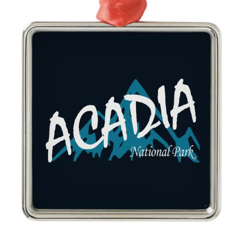Acadia National Park Mountains Metal Ornament