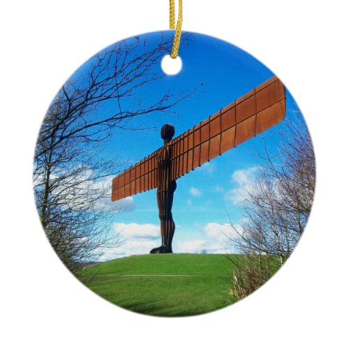 Angel of the North Ceramic Ornament