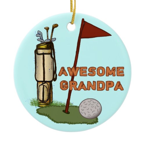 Awesome Grandpa Golf ornament