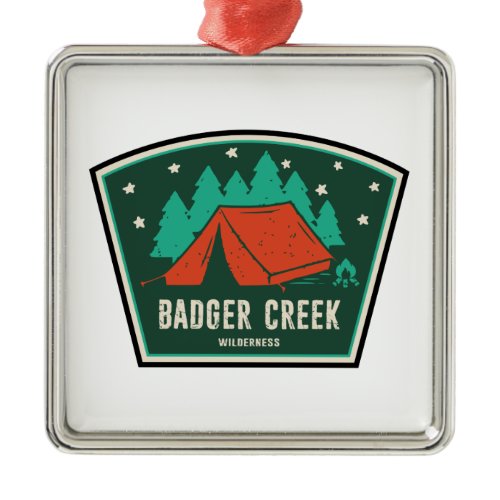 Badger Creek Wilderness Oregon Camping Metal Ornament