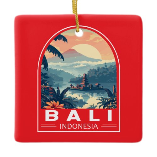 Bali Indonesia Travel Art Vintage Ceramic Ornament
