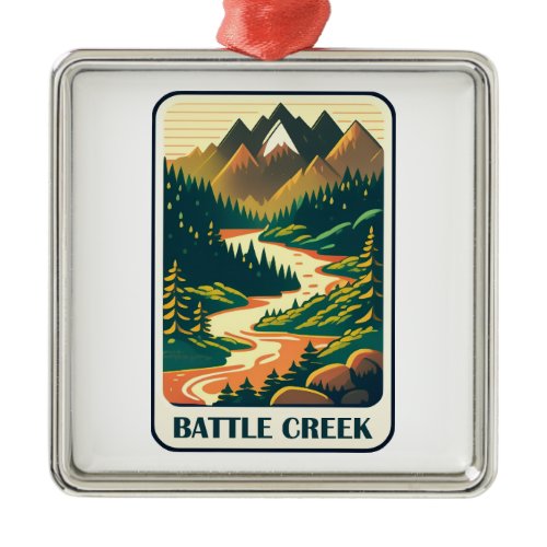 Battle Creek Idaho Colors Metal Ornament