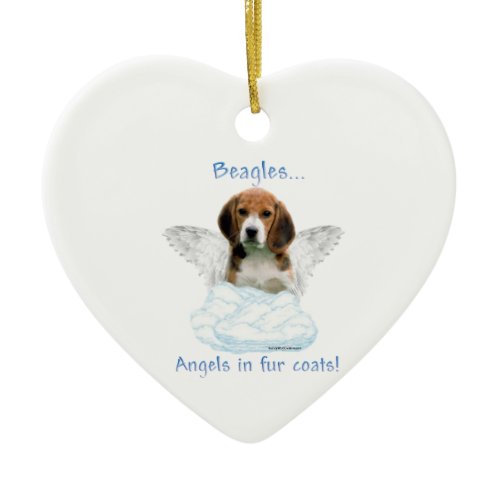 Beagle Angel  Ceramic Ornament