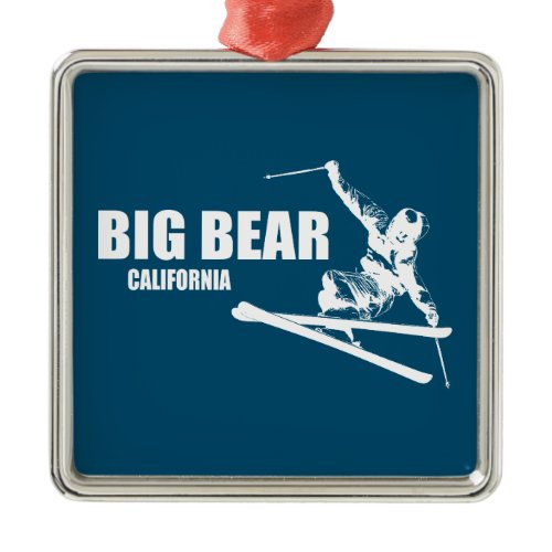 Big Bear Mountain Resort California Skier Metal Ornament