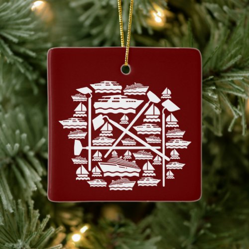 Boats &amp; Hoes Ceramic Ornament