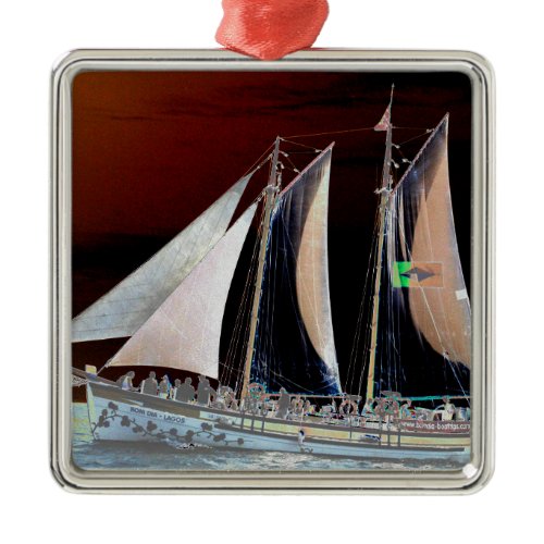 Boats under Sail Metal Ornament