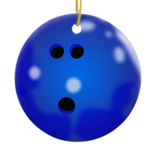 Bowling Ball Ornament (Blue)