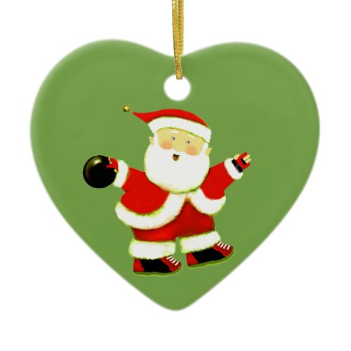 Bowling Christmas Collectible Ceramic Ornament