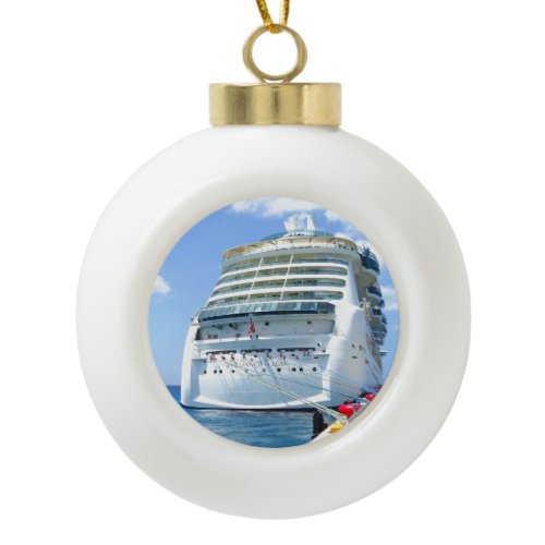 Brilliance Stern Ceramic Ball Christmas Ornament