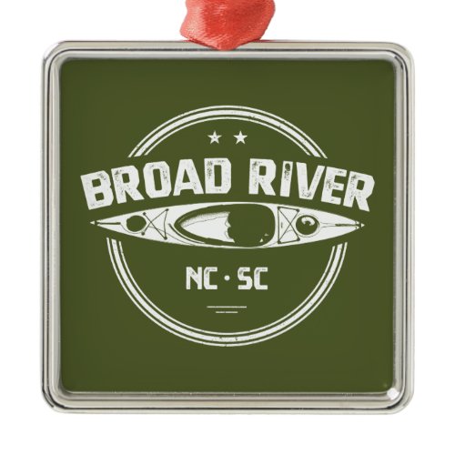 Broad River North Carolina South Carolina Kayaking Metal Ornament
