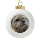 Brussels Griffon Ceramic Ball Christmas Ornament