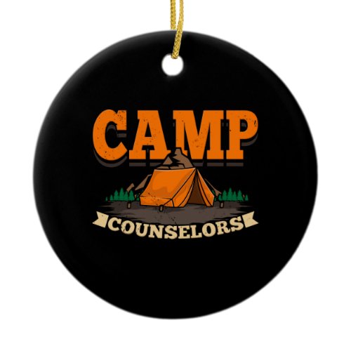 Camping - Camp Counselor Ceramic Ornament