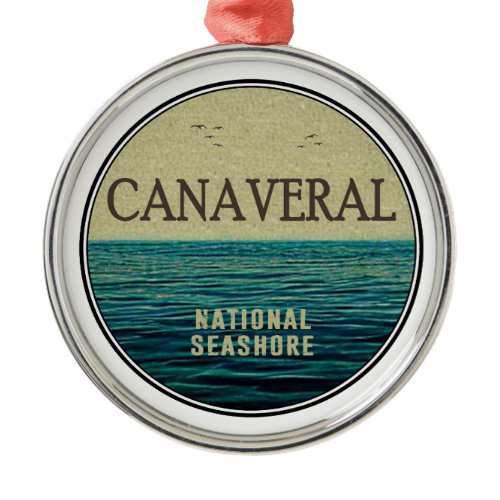 Canaveral National Seashore Florida Ocean Birds Metal Ornament