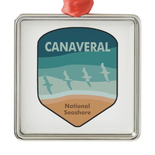 Canaveral National Seashore Florida Seagulls Metal Ornament