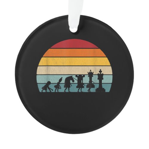 Chess Evolution Retro Vintage Gift For A Chess Ornament