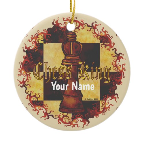 Chess King  Ceramic Ornament