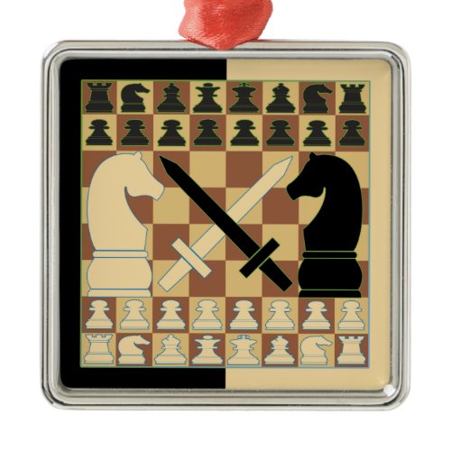 CHESS METAL ORNAMENT