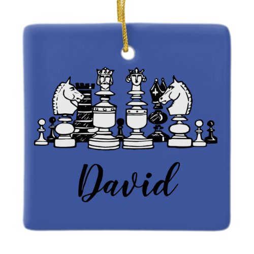 Chess Themed Personalized Ornament