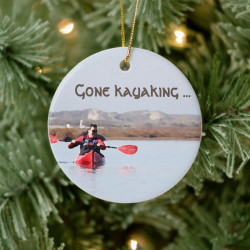 Christmas Ornament "Gone Kayaking"