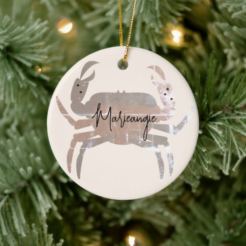 Crab Ocean Beach Sea Crustacean  Ceramic Ornament
