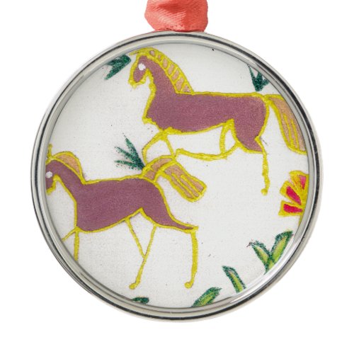 Create Your Own Unicorn Flora Power Cute Aesthetic Metal Ornament