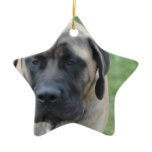 Cute English Mastiff Ceramic Ornament