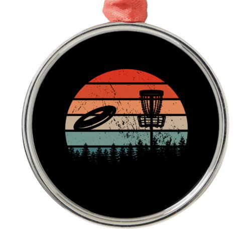 Disk Golf Retro Metal Ornament