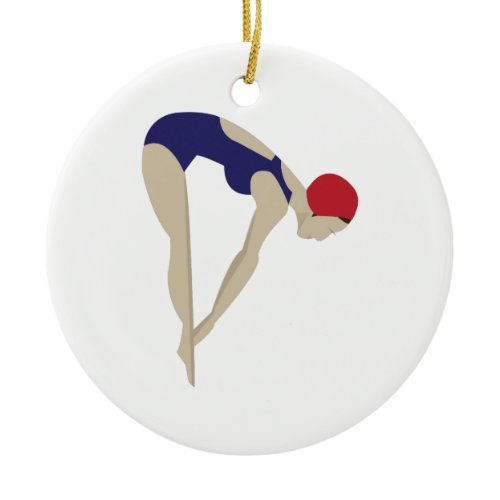 Diving Ceramic Ornament