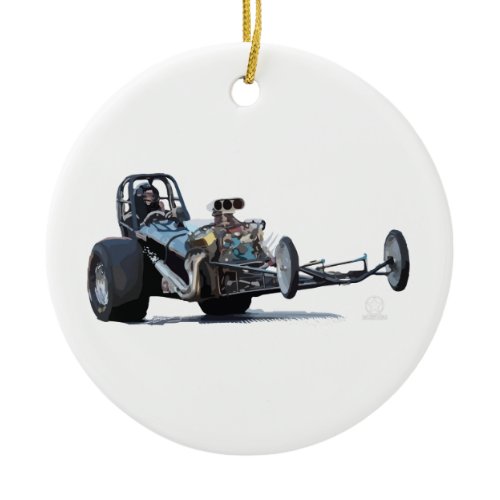Drag Racing &amp; Vintage Dragsters Ceramic Ornament