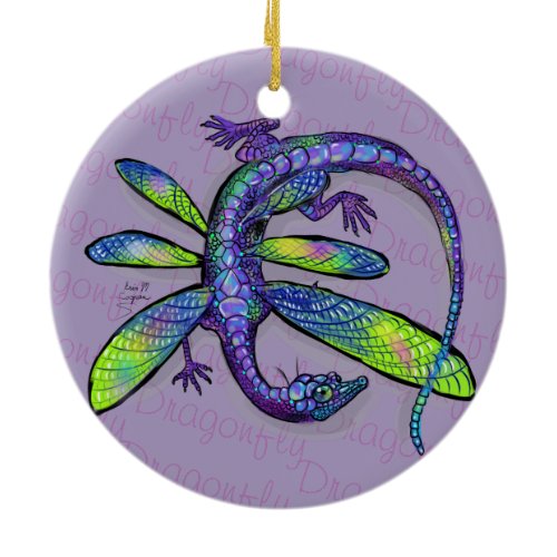 Dragonfly Dragon Ceramic Ornament