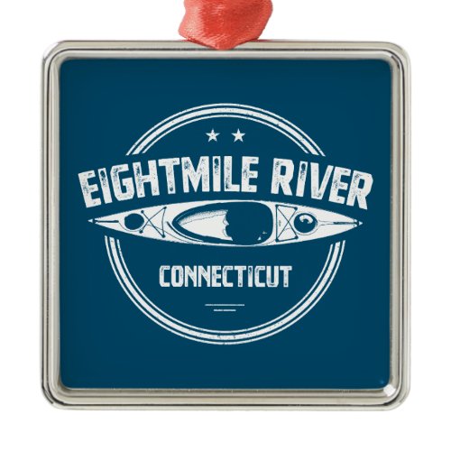 Eightmile River Connecticut Kayaking Metal Ornament