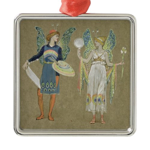 Elves and Fairy Painters, from 'The Snowman' 1899 Metal Ornament