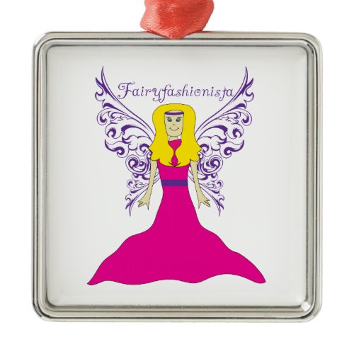 Fairy Fashionista Metal Ornament