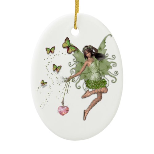 Fairy queen gift ceramic ornament