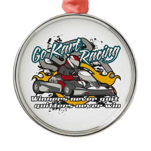 Go Kart Winners Metal Ornament