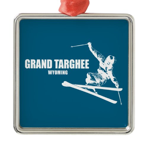 Grand Targhee Resort Wyoming Skier Metal Ornament