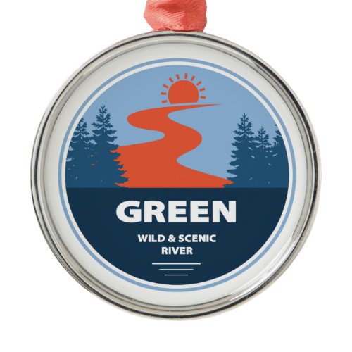 Green Wild And Scenic River Metal Ornament