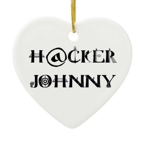 hacker johnny ceramic ornament