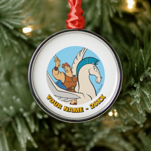 Hercules Riding Pegasus Metal Ornament