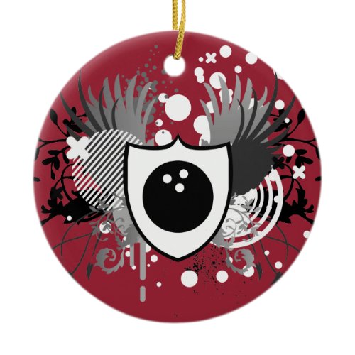 hi-fi bowling ceramic ornament