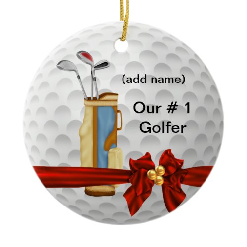 Holiday GOLF Personalized Ornament