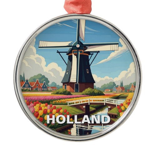 Holland Michigan Travel Metal Ornament