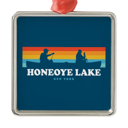 Honeoye Lake New York Canoe Metal Ornament