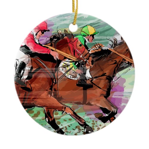 Horse Racing Ornament