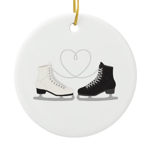 Ice Skates Ceramic Ornament