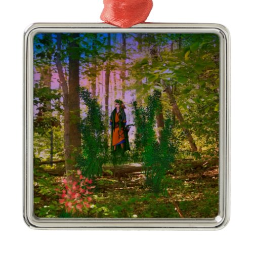Into the woods metal ornament